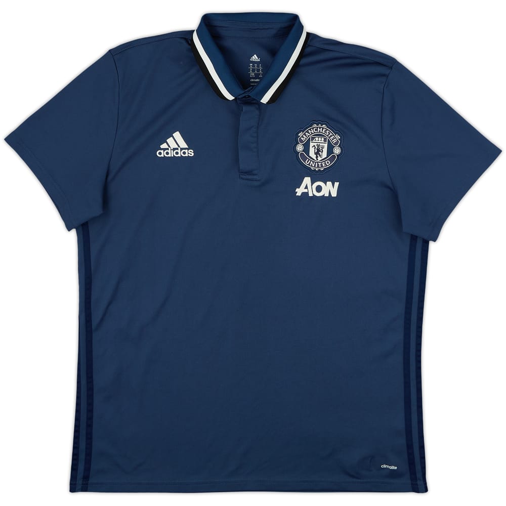2016-17 Manchester United adidas Polo Shirt - 9/10 - (XL)