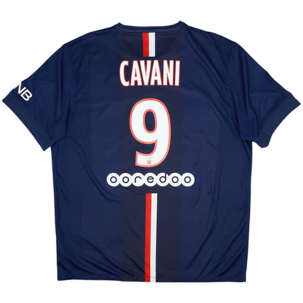 2014-15 Paris Saint-Germain Home Shirt Cavani #9 - 8/10 - (XL)