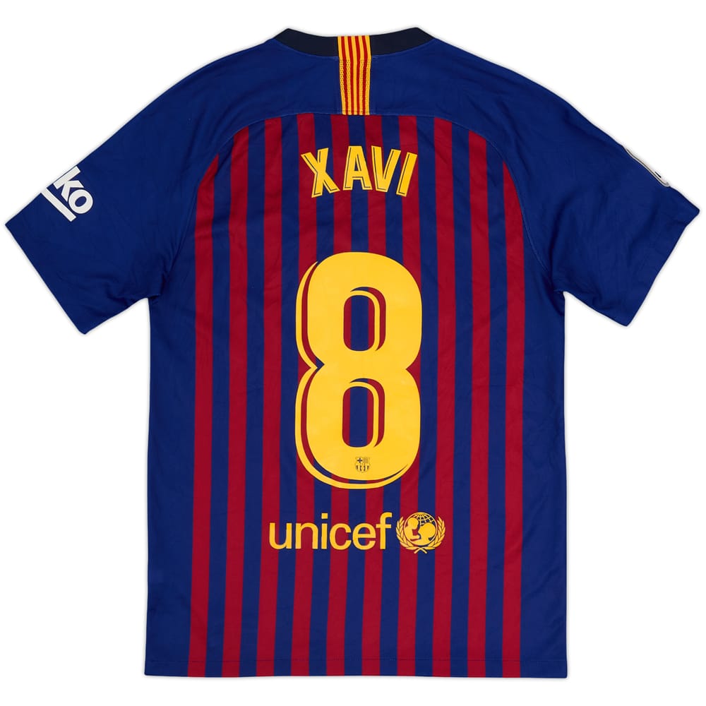 2018-19 Barcelona Home Shirt Xavi #8 - 8/10 - (S)