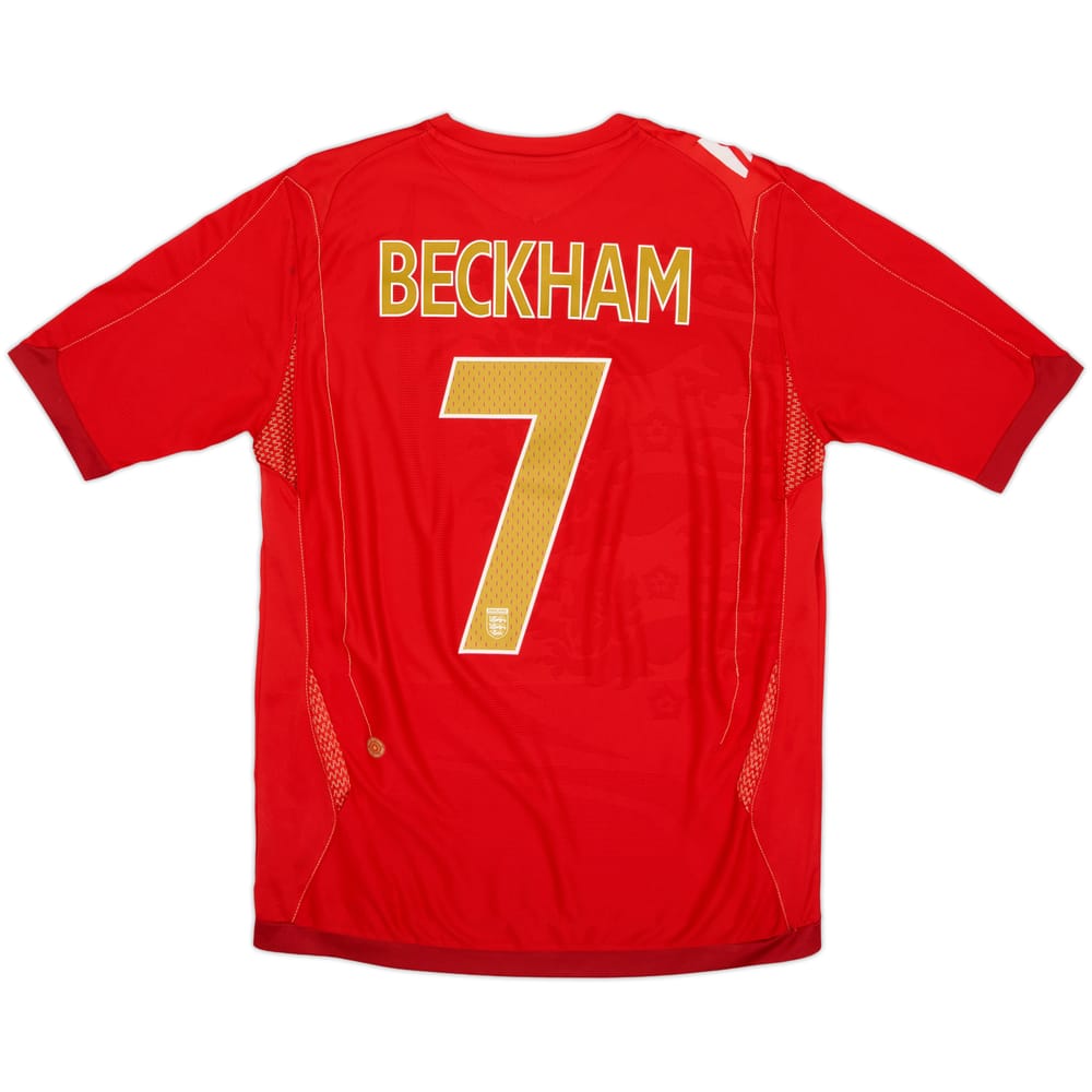 2006-08 England Away Shirt Beckham #7 - 6/10 - (M)