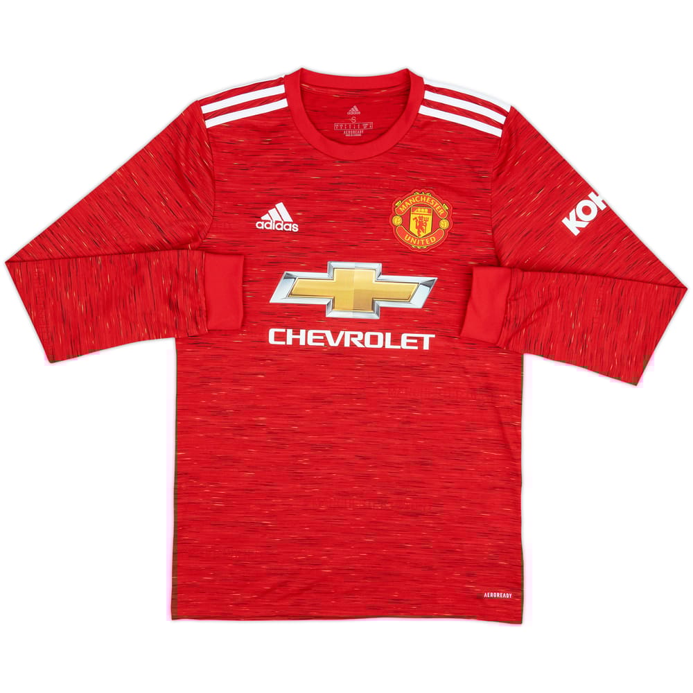 2020-21 Manchester United Home L/S Shirt #7 - 10/10 - (S)