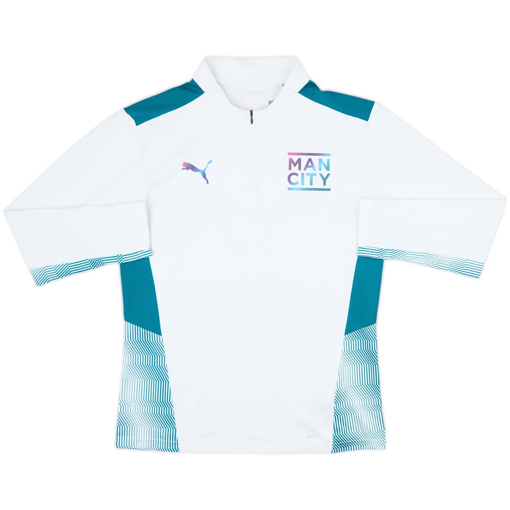 2021-22 Manchester City Umbro 1/4 Zip Drill Top - 8/10 - (M)