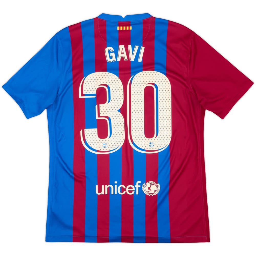 2021-22 Barcelona Home Shirt Gavi #30 - 9/10 - (M)