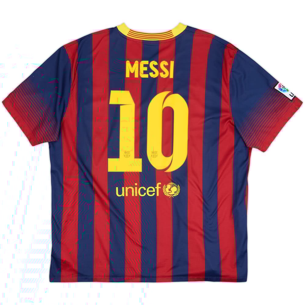 2013-14 Barcelona Home Shirt Messi #10 - 7/10 - (XXL)