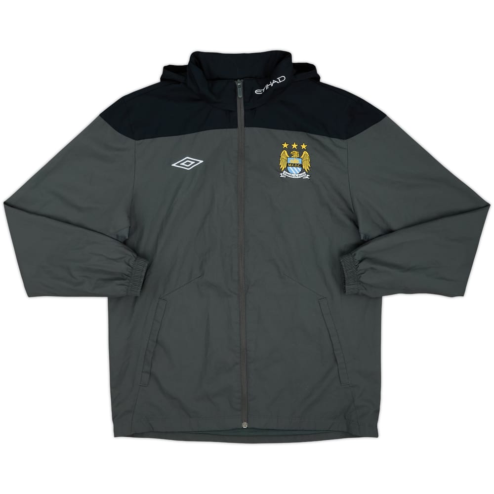 2010-11 Manchester City Umbro Hooded Rain Jacket - 9/10 - (M)