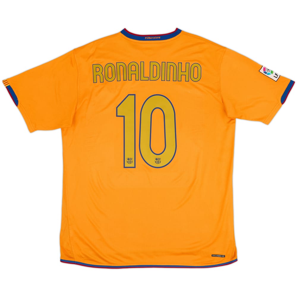 2006-08 Barcelona Away Shirt Ronaldinho #10 - 7/10 - (XL)