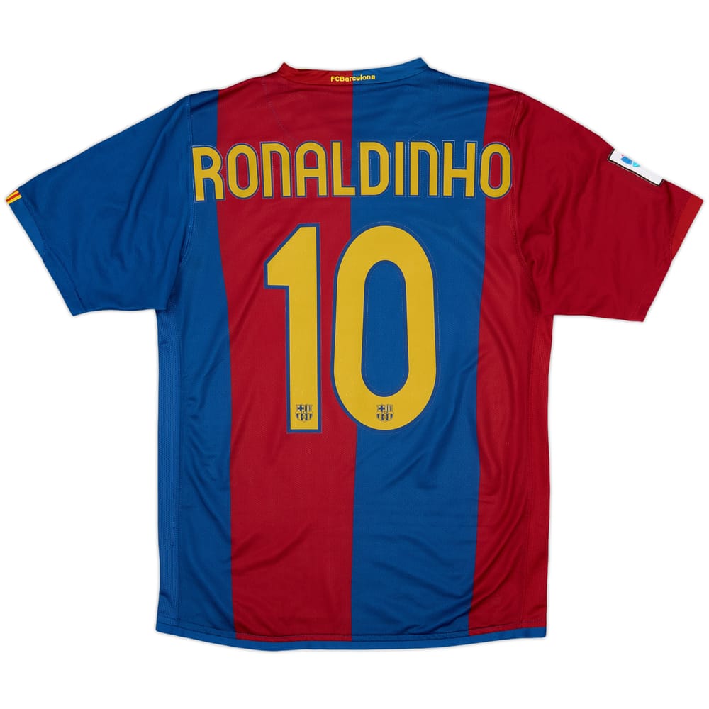 2006-07 Barcelona Home Shirt Ronaldinho #10 - 9/10 - (S)