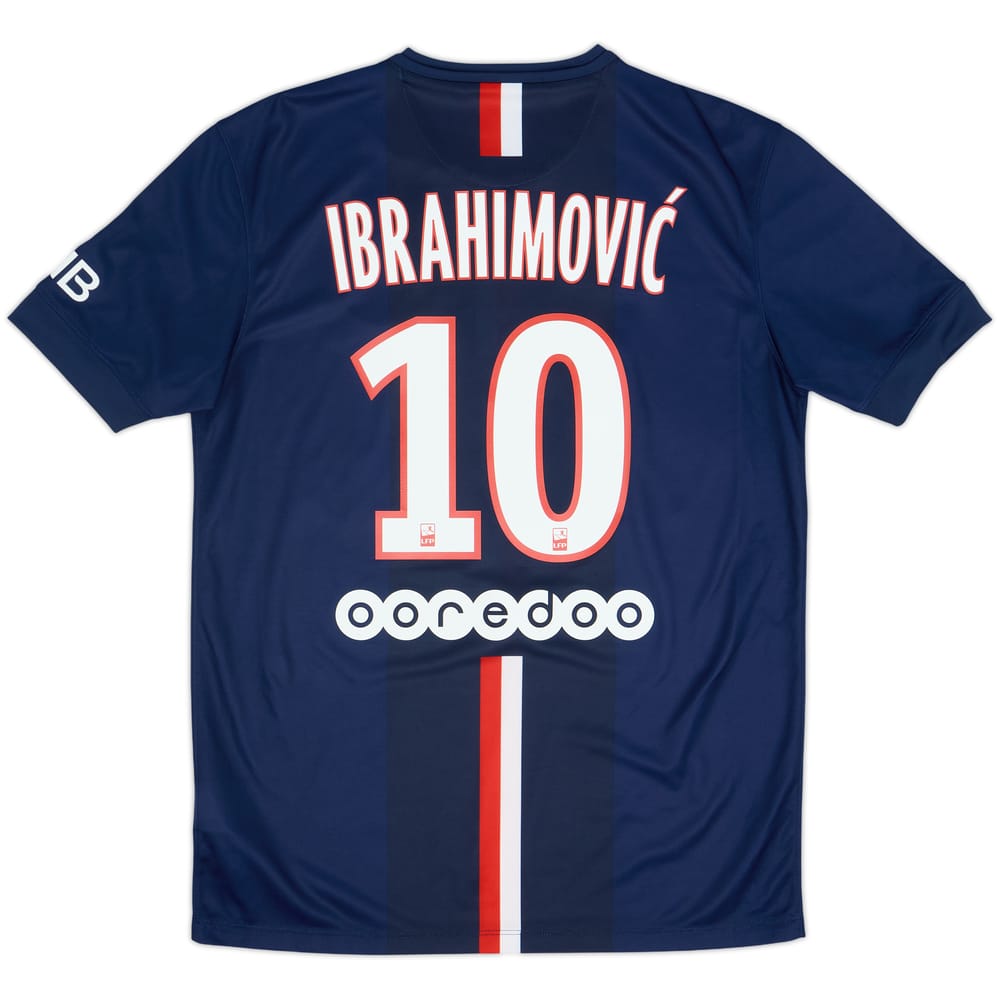 2014-15 Paris Saint-Germain Home Shirt Ibrahimovic #10 - 9/10 - (M)