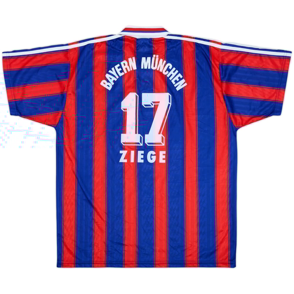 1995-97 Bayern Munich Home Shirt Ziege #17 - 8/10 - (XL)