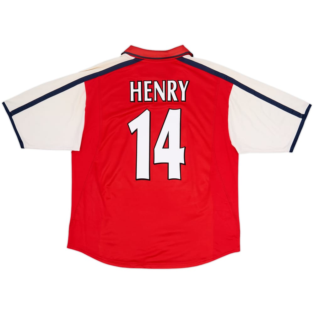 2000-02 Arsenal Home Shirt Henry #14 - 6/10 - (XL)
