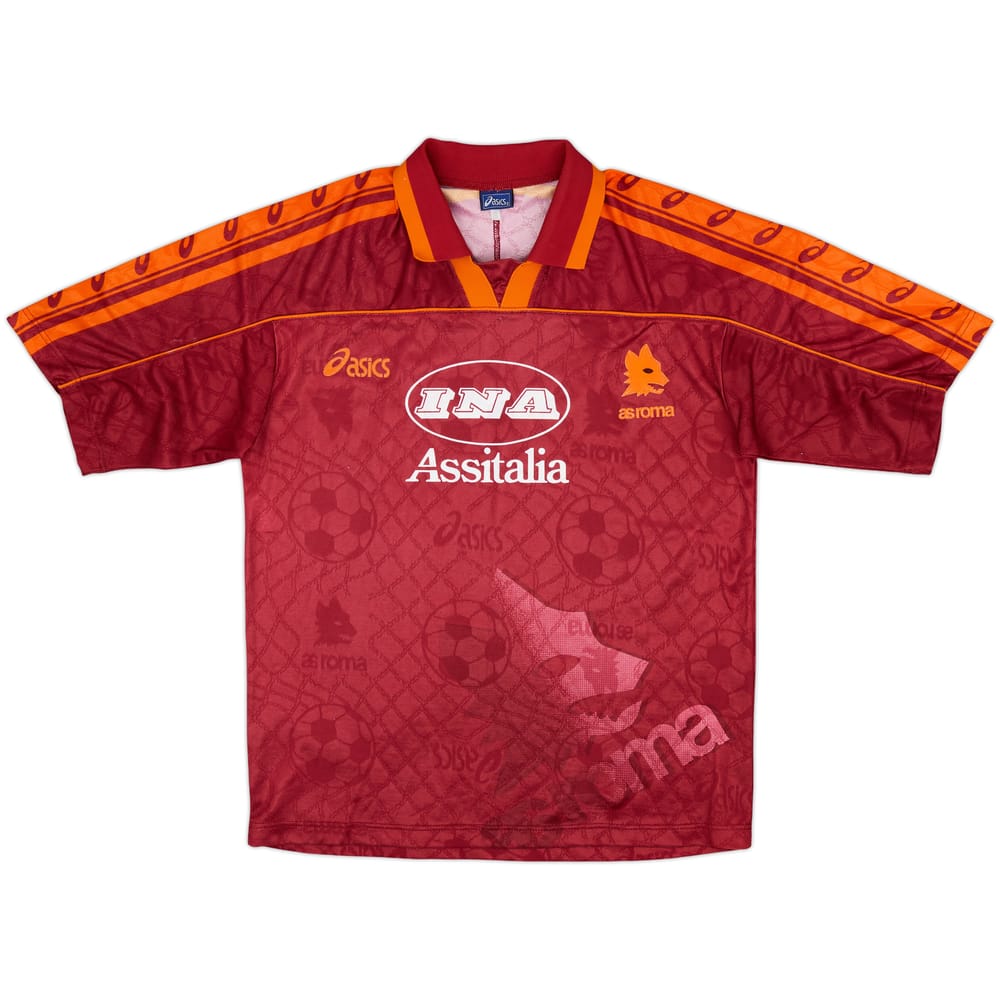 1995-96 Roma Camiseta Local - 8/10 - (S)