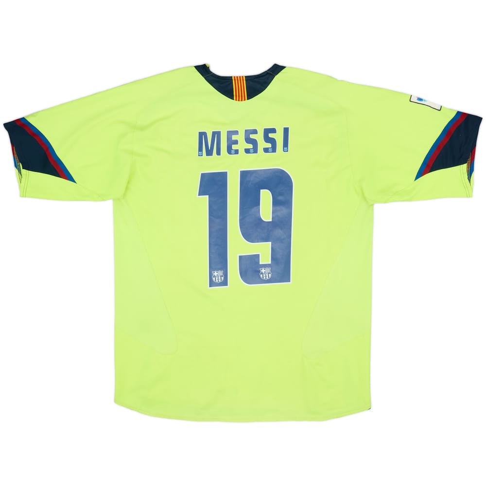Camiseta de visitante del Barcelona 2005-06 Messi #19 - 6/10 - (L)