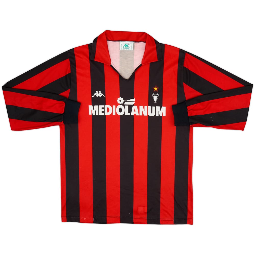 1989-90 AC Milan Home L/S Shirt - 6/10 - (L)