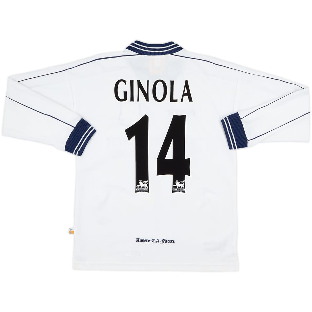 1997-99 Tottenham Home L/S Shirt Ginola #14 - 8/10 - (S)