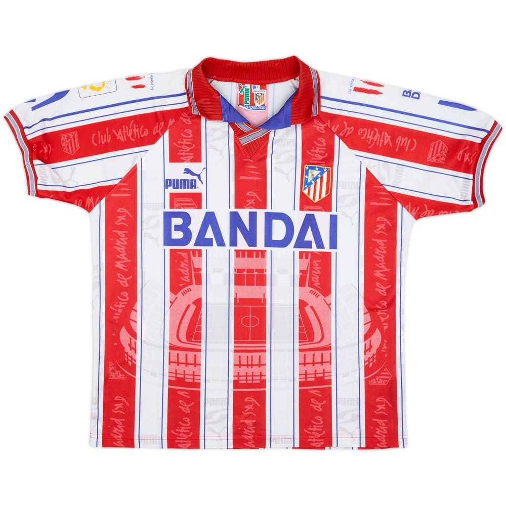 1996-97 Atletico Madrid Home Shirt - 7/10 - (L)