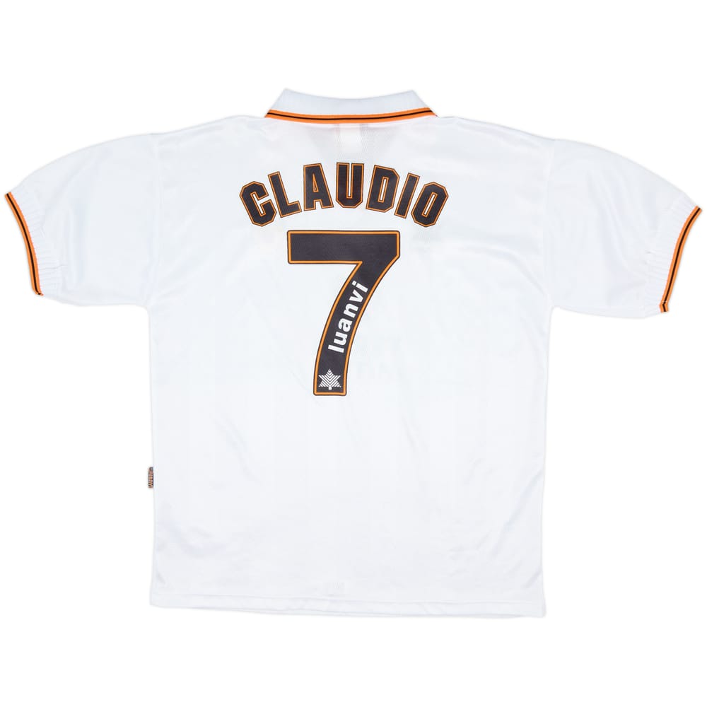 1998-99 Valencia Home Shirt Claudio #7 - 9/10 - (XL)