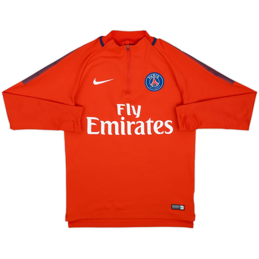 2017-18 Paris Saint-Germain Nike 1/4 Zip Drill Top - 7/10 - (S)