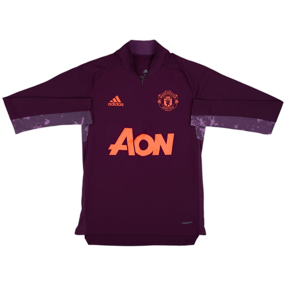 2020-21 Manchester United adidas 1/4 Zip Drill Top - 9/10 - (XS)