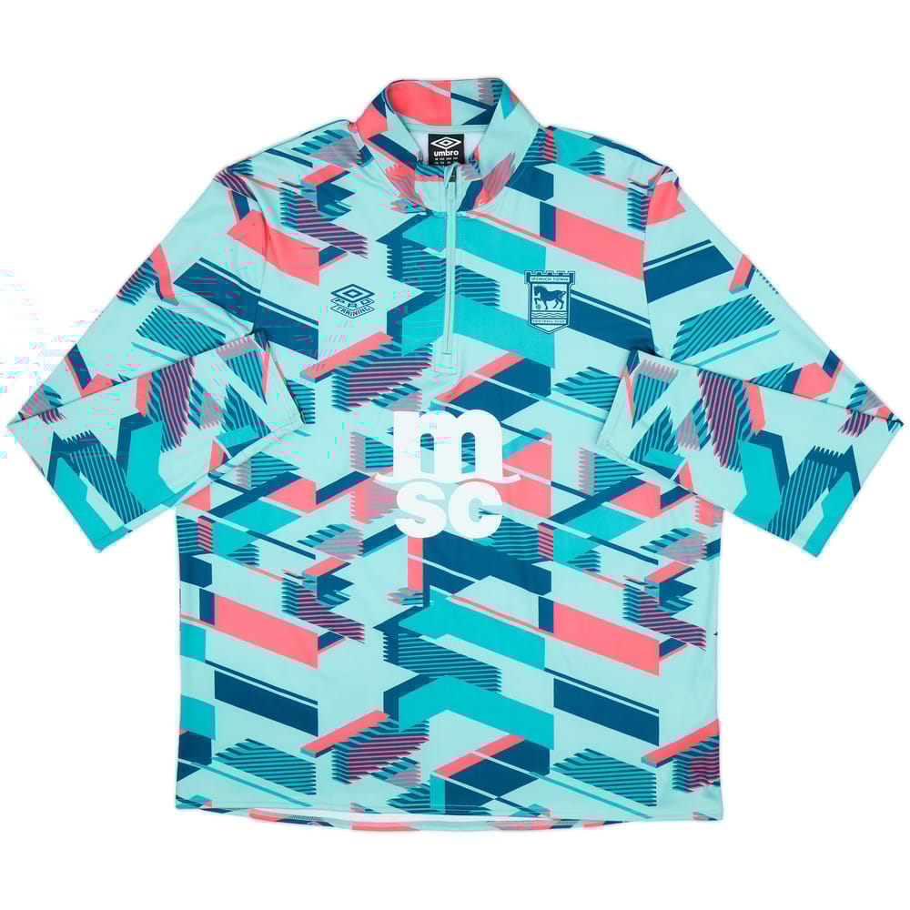 2023-24 Ipswich Umbro 1/4 Zip Drill Top - 8/10 - (XXL)