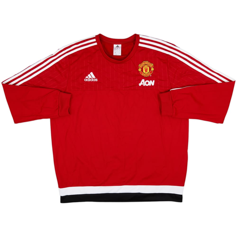 2015-16 Manchester United adidas Sweat Top - 10/10 - (XL)