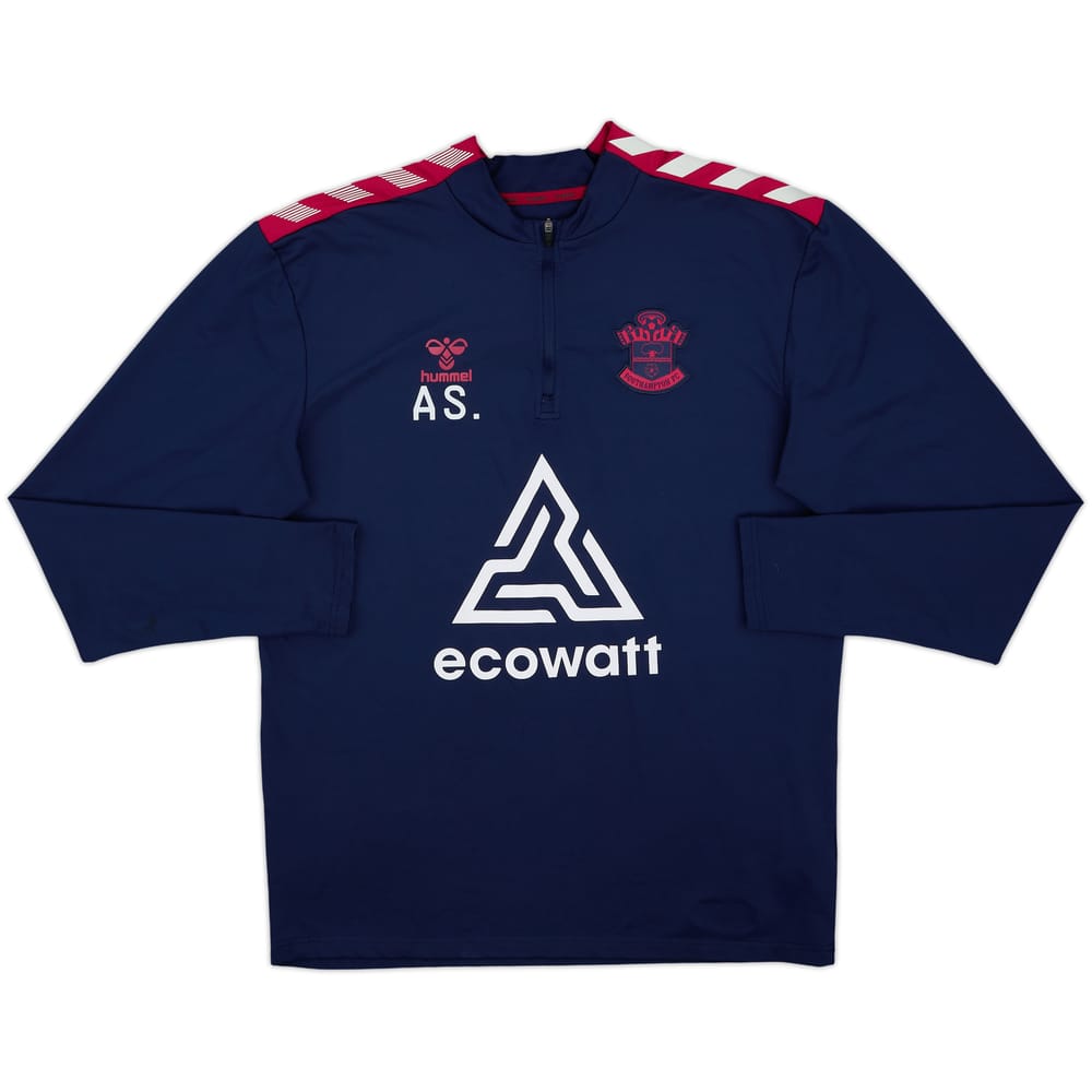 2022-23 Southampton Staff Issue Hummel 1/4 Zip Drill Top AS - 8/10 - (M)