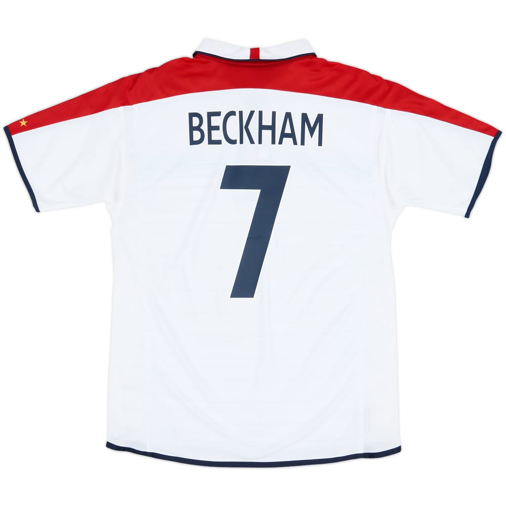 2003-05 England Home Shirt Beckham #7 - 6/10 - (L)
