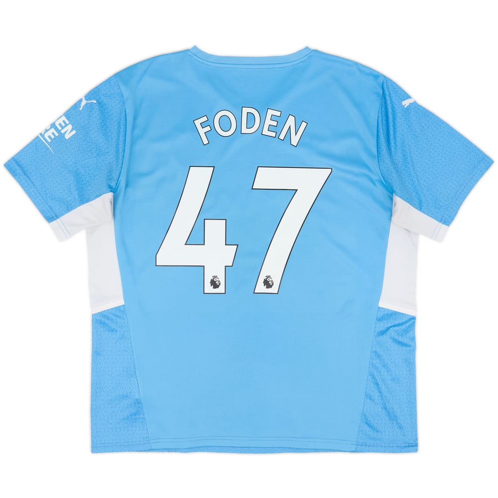 2021-22 Manchester City Home Shirt Foden #47 - 8/10 - (XL)