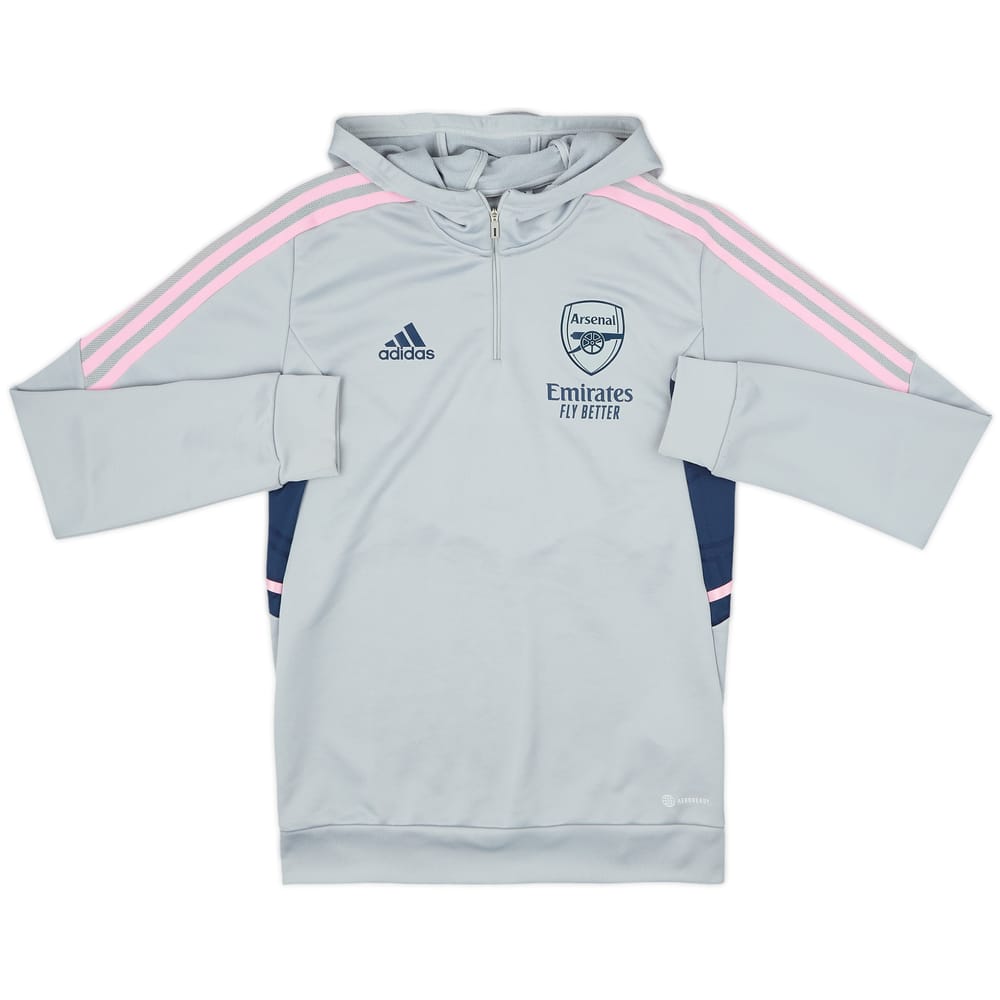 2022-23 Arsenal adidas Hooded 1/4 Zip Training Top - 8/10 - (S)