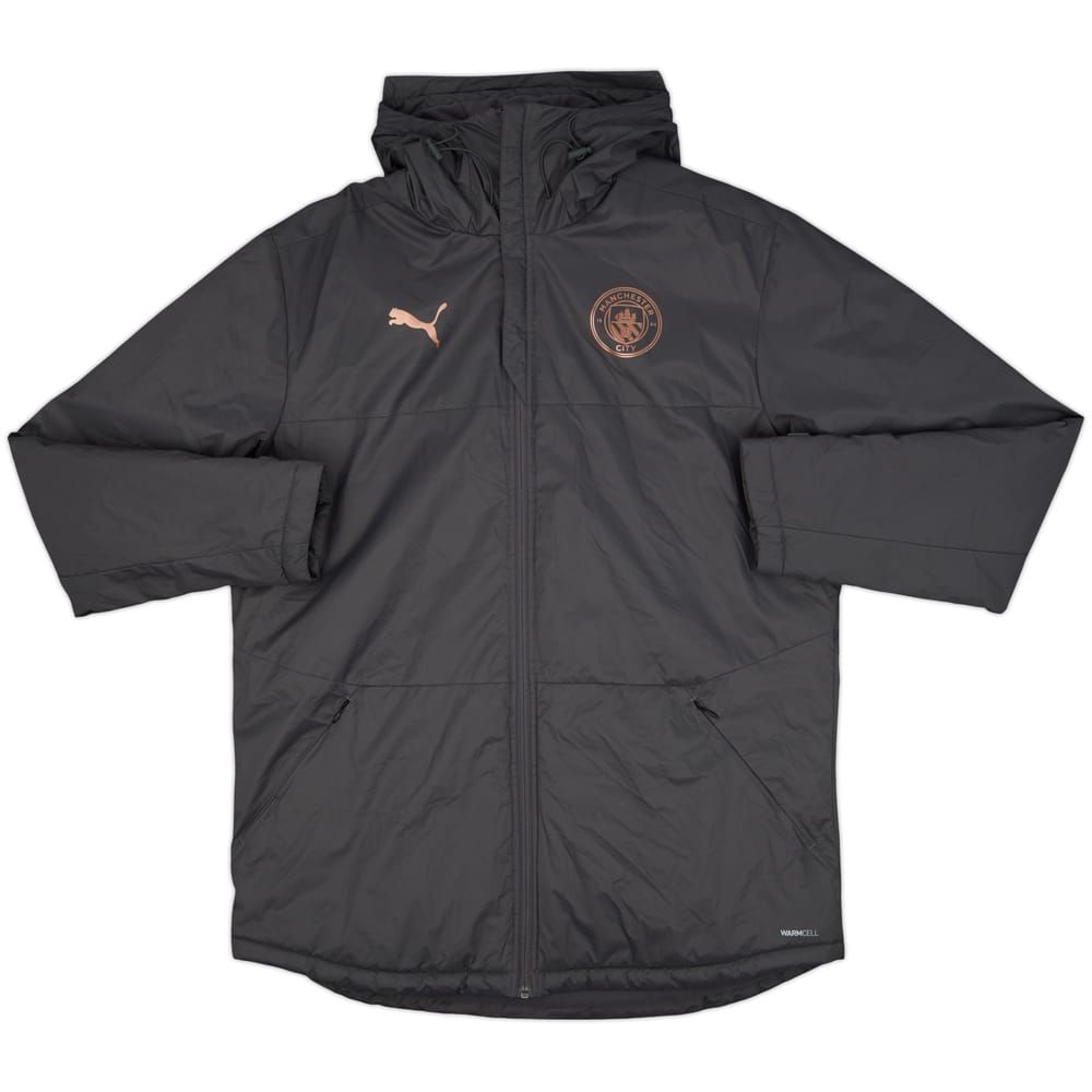 2020-21 Abrigo acolchado con capucha de banquillo Puma del Manchester City - 8/10 - (L)