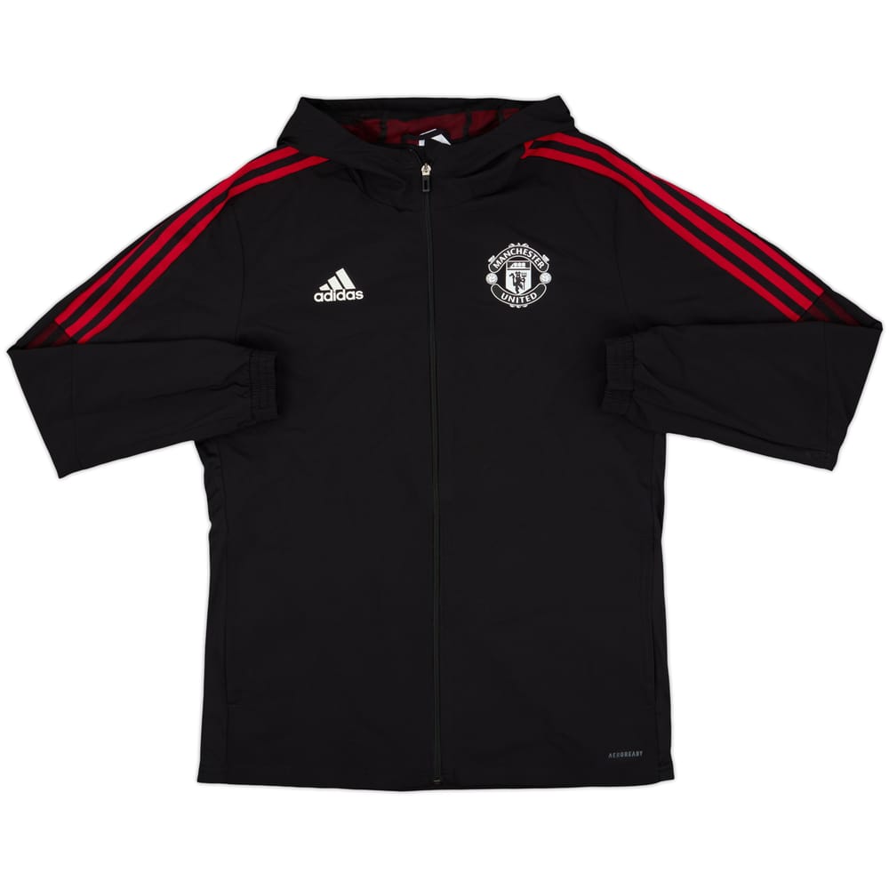 2021-22 Manchester United adidas Hooded Track Jacket - 8/10 - (M)