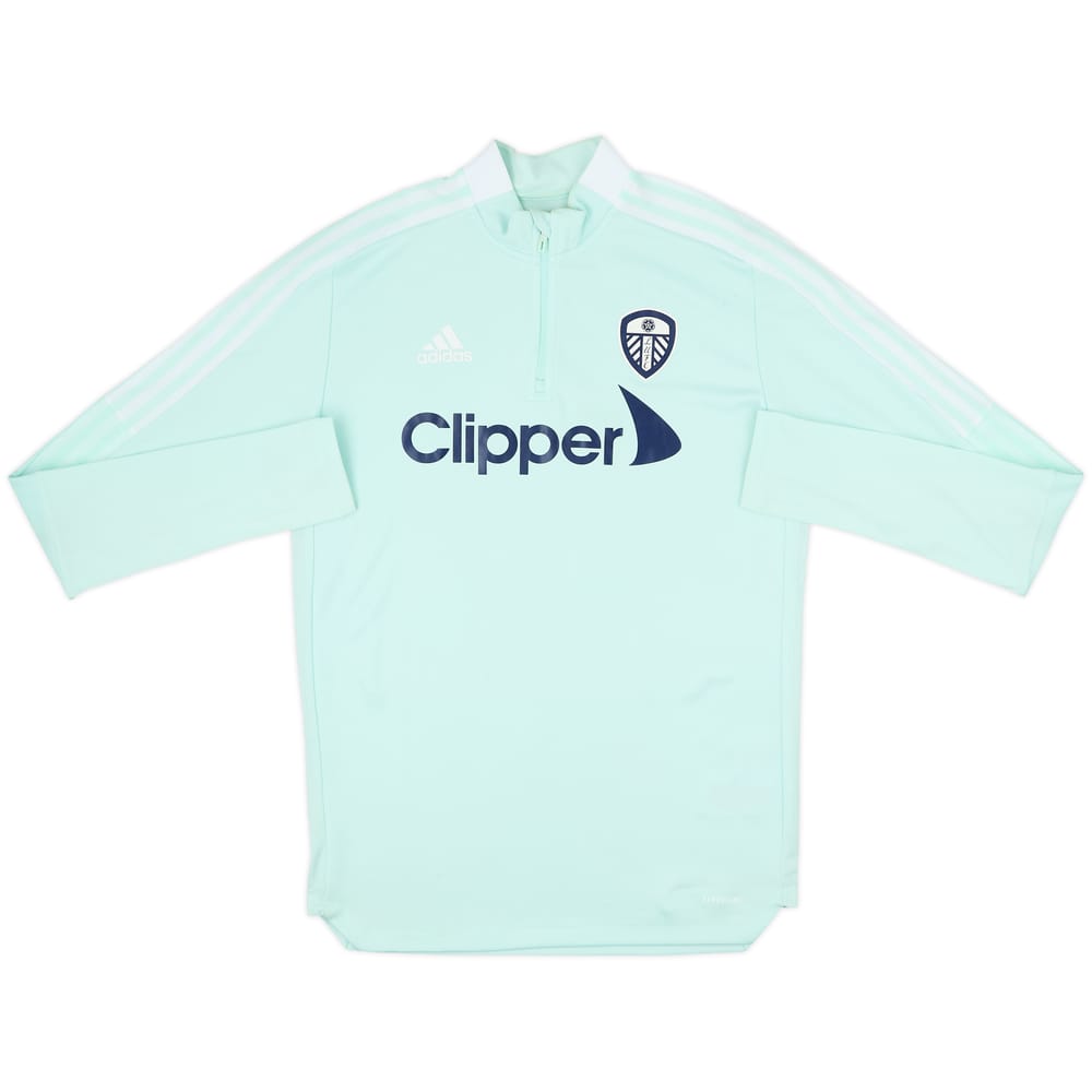 2021-22 Leeds United adidas 1/4 Zip Training Top - 8/10 - (M)