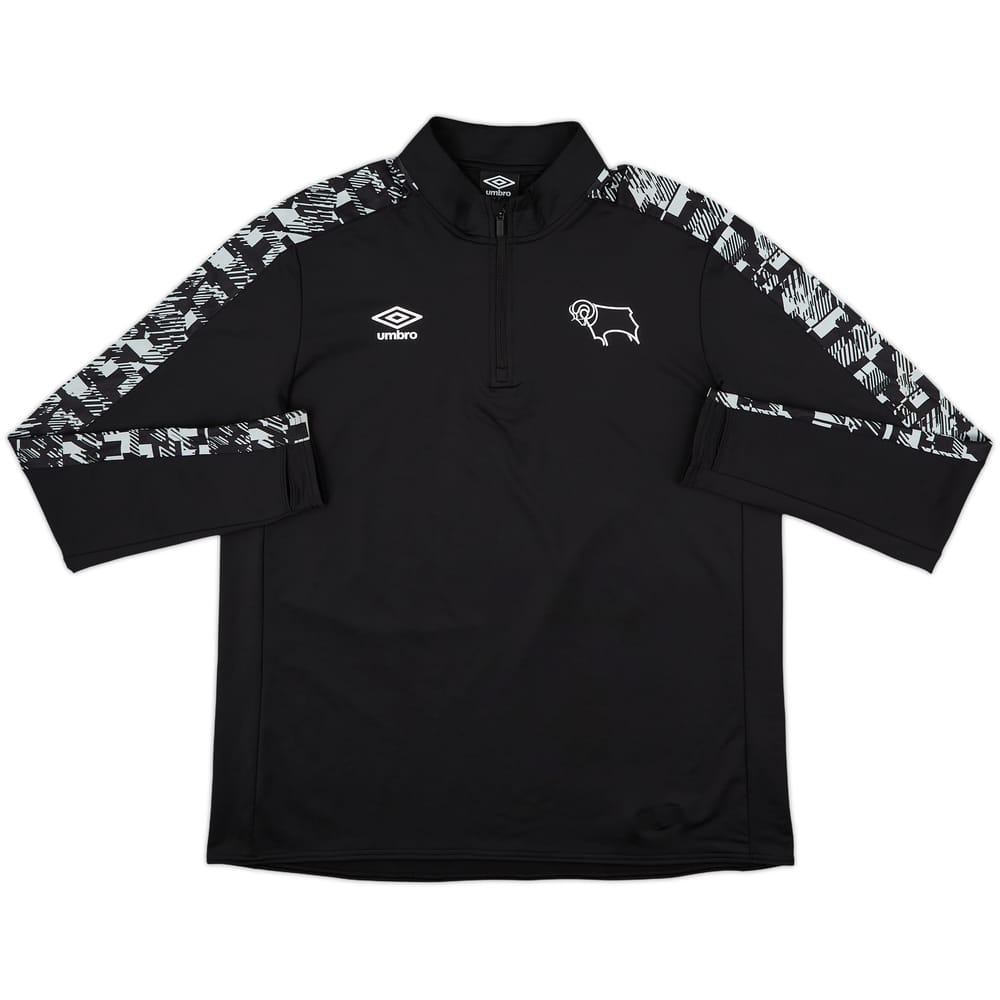 2020-21 Derby County Umbro 1/4 Zip Drill Top - 9/10 - (XXL)