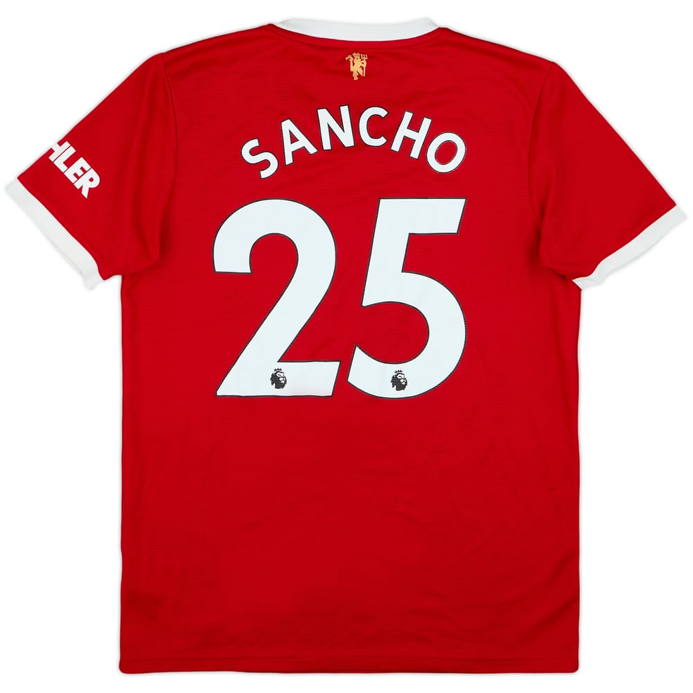 2021-22 Manchester United Home Shirt Sancho #25 - 5/10 - (M)