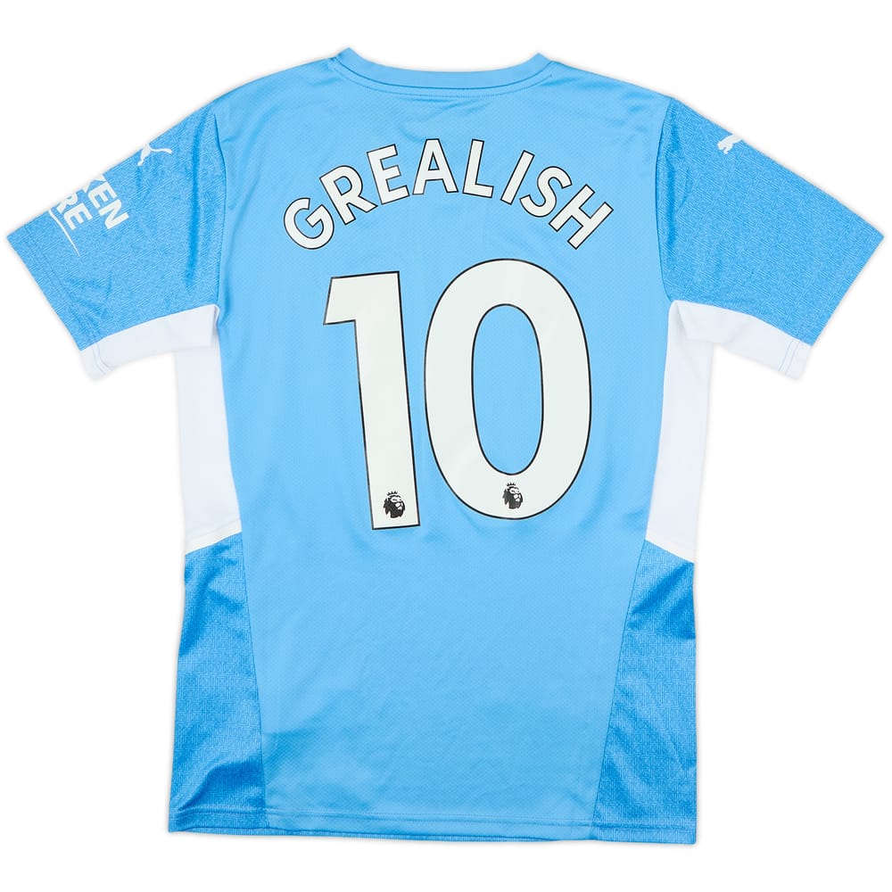 2021-22 Manchester City Home Shirt Grealish #10 - 9/10 - (S)
