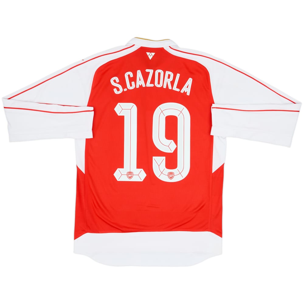 2015-16 Arsenal Home L/S Shirt S.Cazorla #19 - 8/10 - (M)