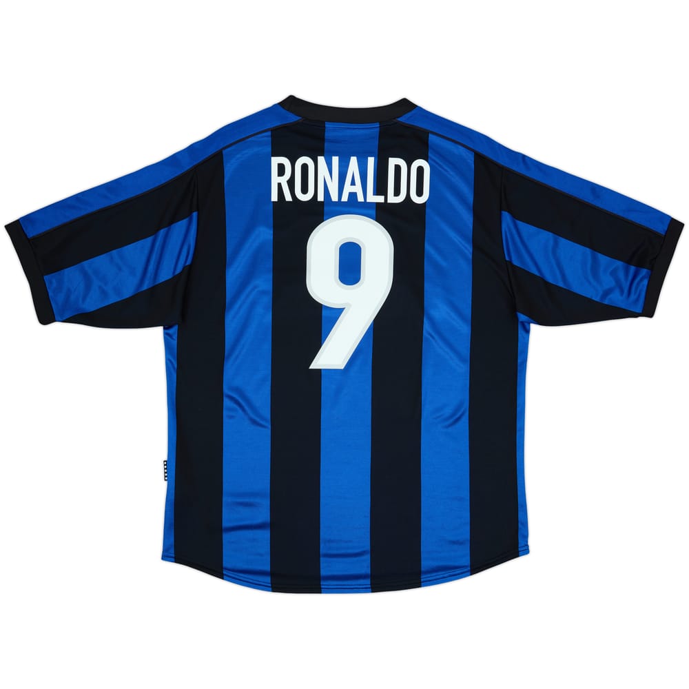 1999-00 Inter Milan Home Shirt Ronaldo #9 - 9/10 - (L)