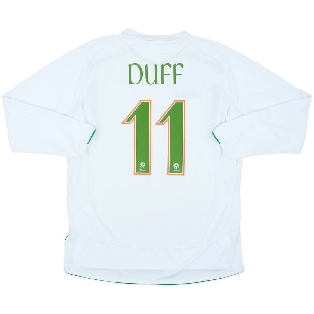 Camiseta de visitante de Irlanda 2005-07 L/S Duff #11 - 6/10 - (L)