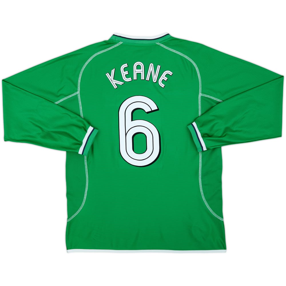 2001-03 Ireland Home L/S Shirt Keane #6 - 8/10 - (L)