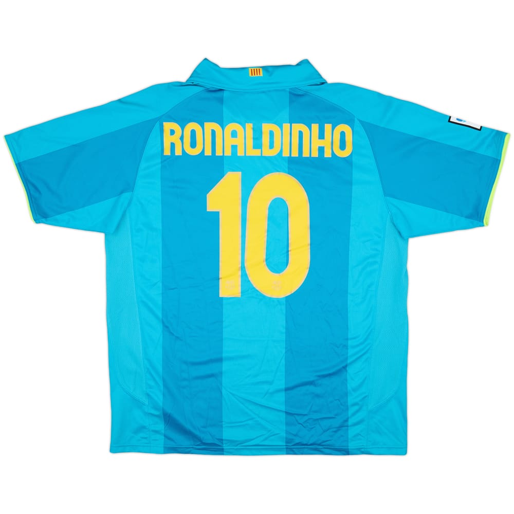 2007-09 Barcelona Away Shirt Ronaldinho #10 - 10/10 - (XL)