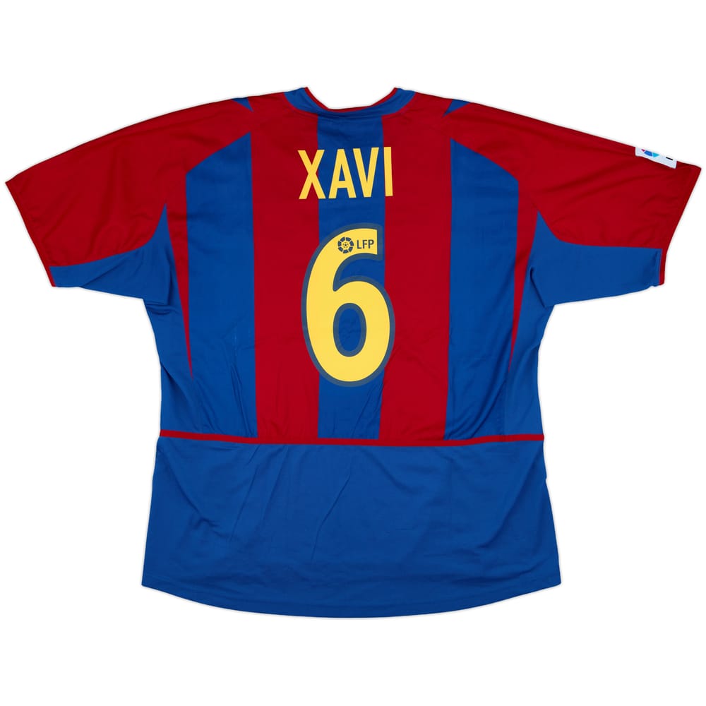 2002-03 Barcelona Home Shirt Xavi #6 - 9/10 - (XL)