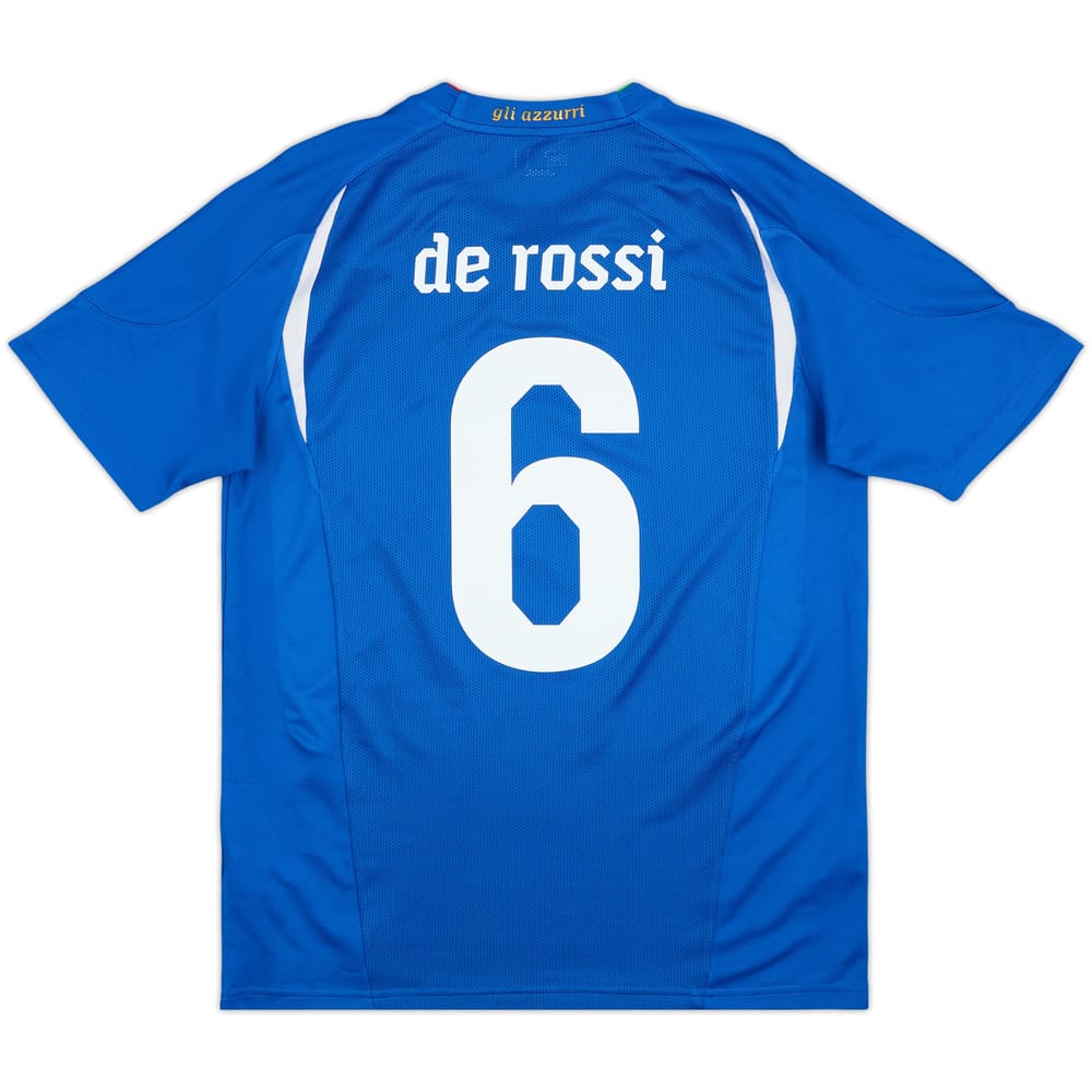 2010-12 Italy Authentic Home Shirt De Rossi #6 - 4/10 - (M)