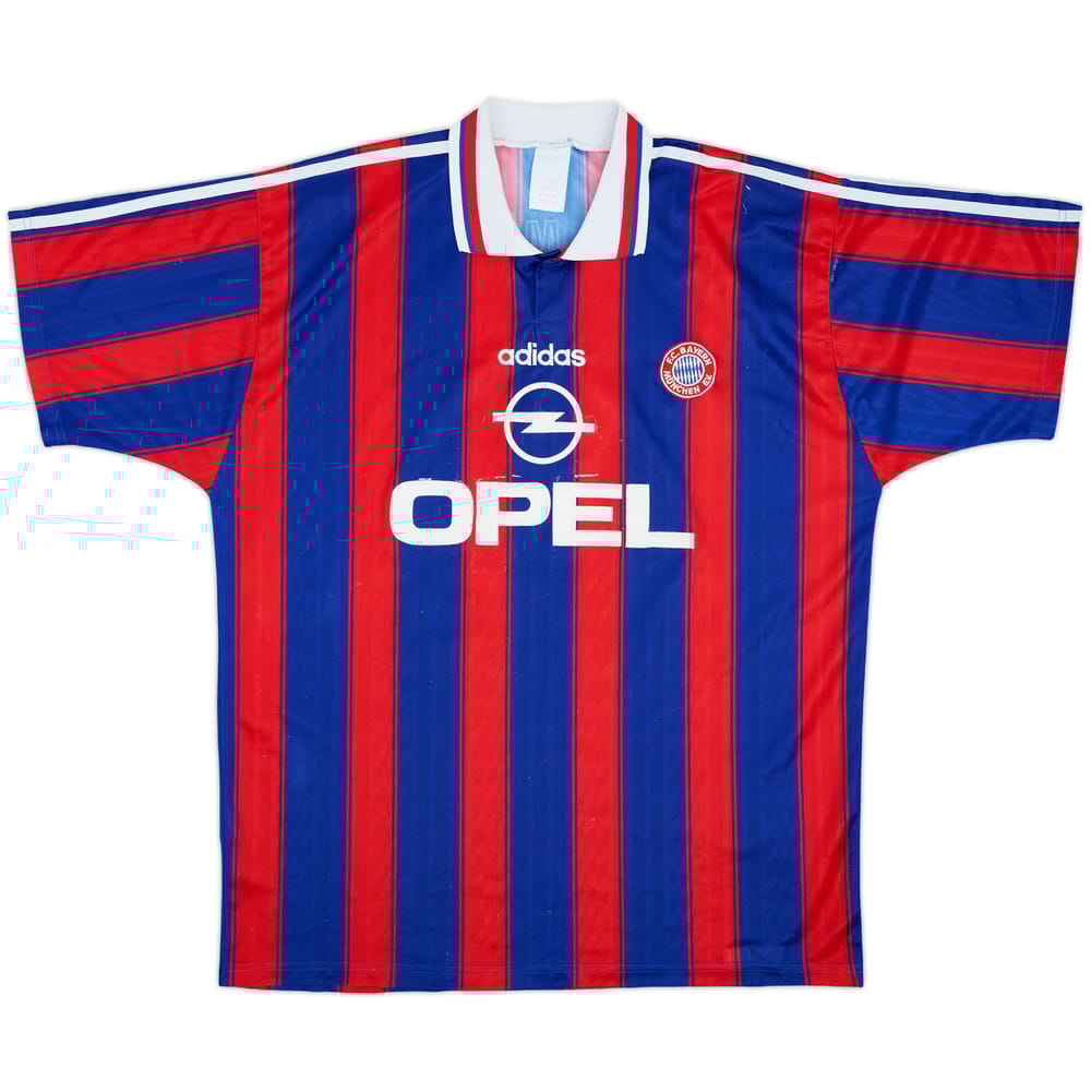 1995-97 Bayern Munich 'Squad Signed' Home Shirt - 6/10 - (XL)