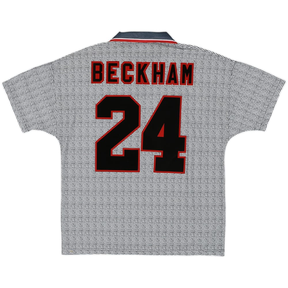 1995-96 Manchester United Away Shirt Beckham #24 - 9/10 - (L)
