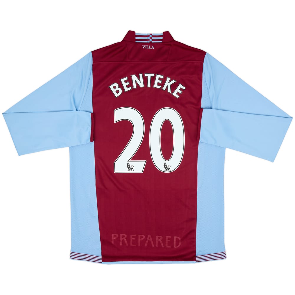 2013-14 Aston Villa Home L/S Shirt Benteke #20 - 9/10 - (L)