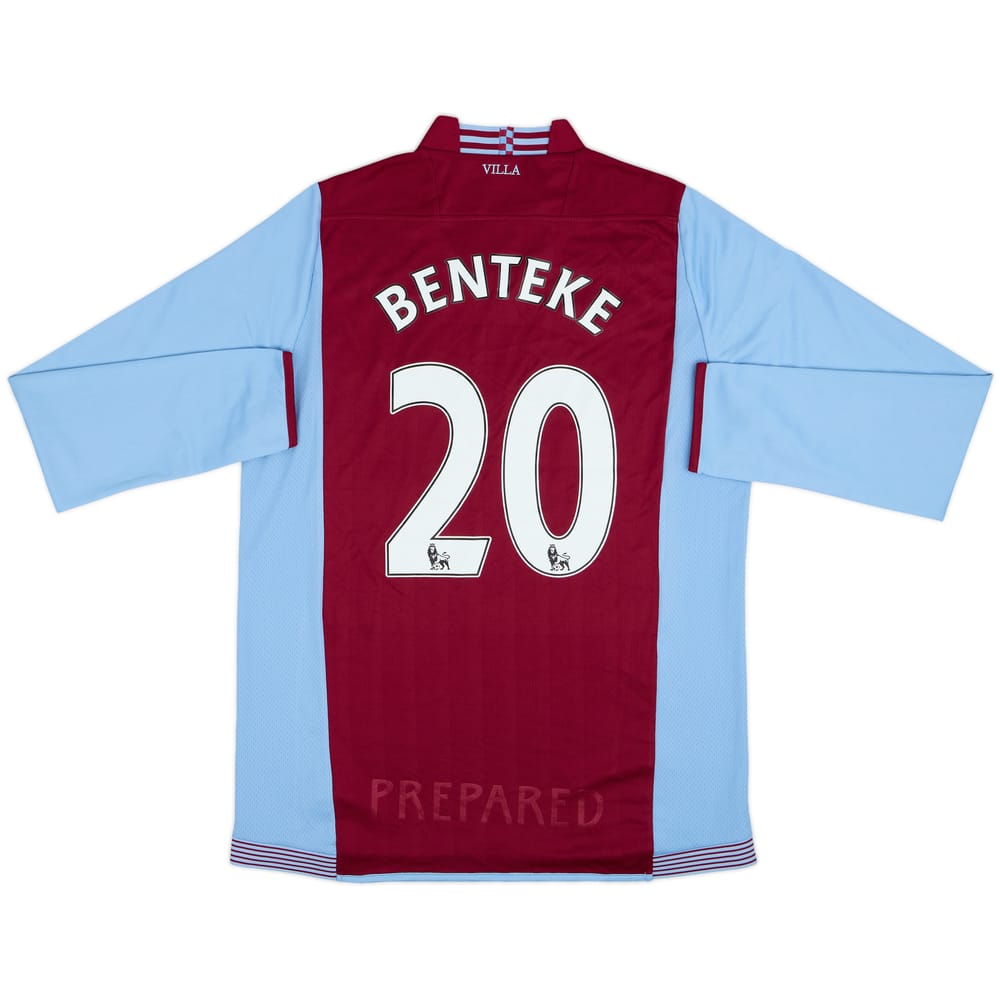 2013-14 Aston Villa Home L/S Shirt Benteke #20 - 9/10 - (L)