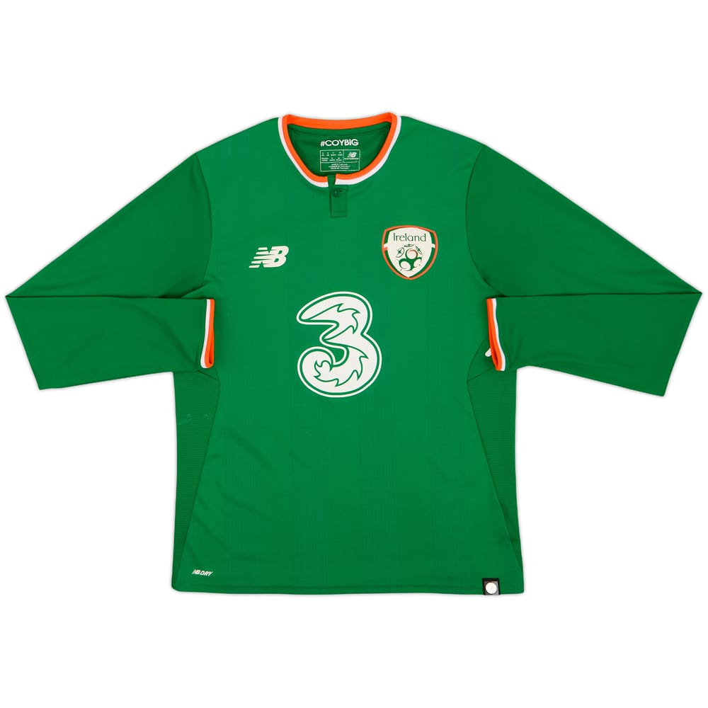 2017-18 Ireland Home L/S Shirt - 6/10 - (M)