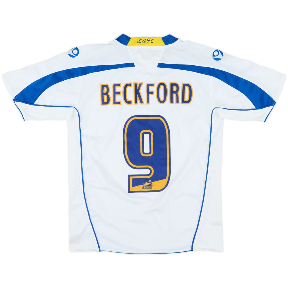 2008-09 Leeds United Home Shirt Beckford #9 - 7/10 - (L.Boys)