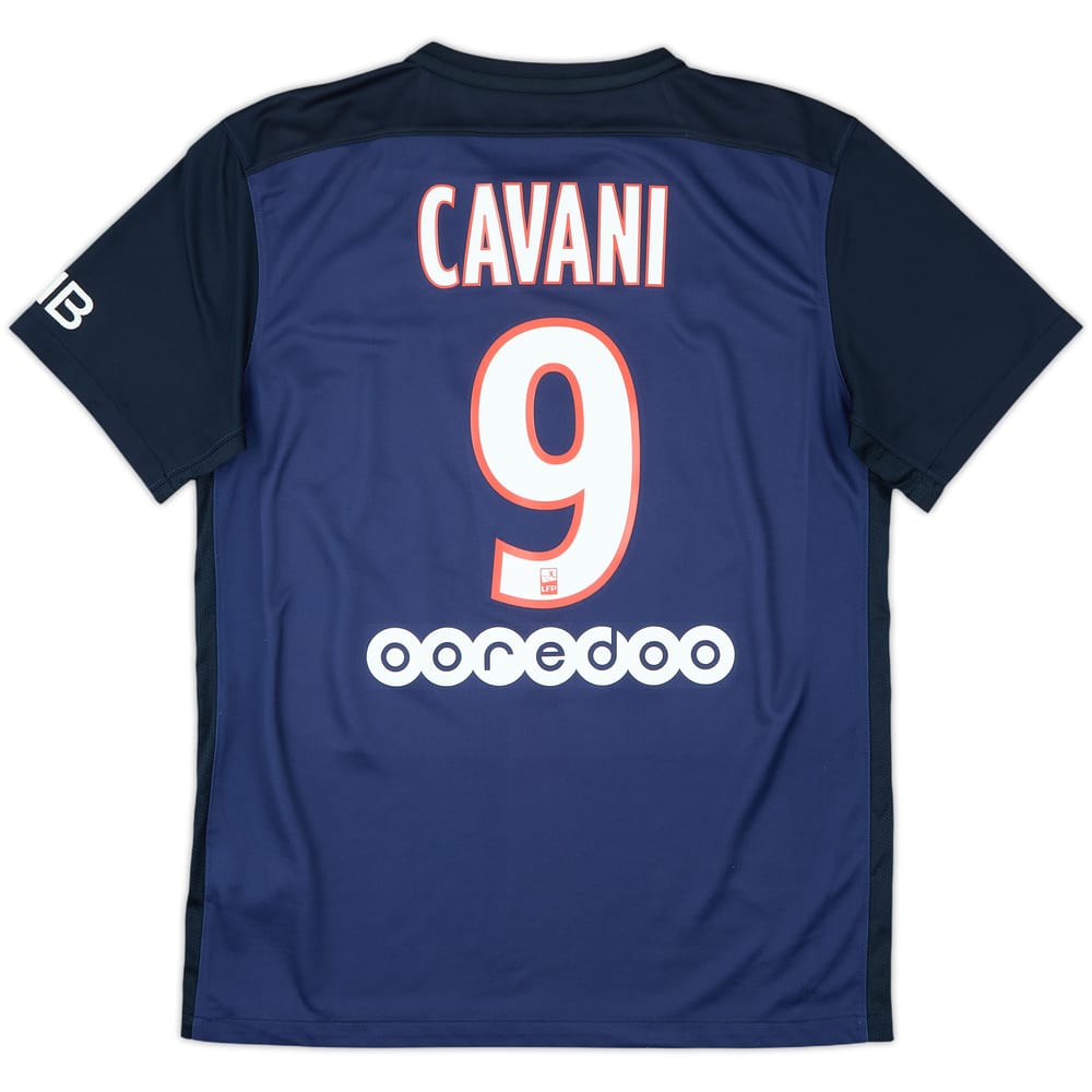 2015-16 Paris Saint-Germain Home Shirt Cavani #9 - 7/10 - (M)