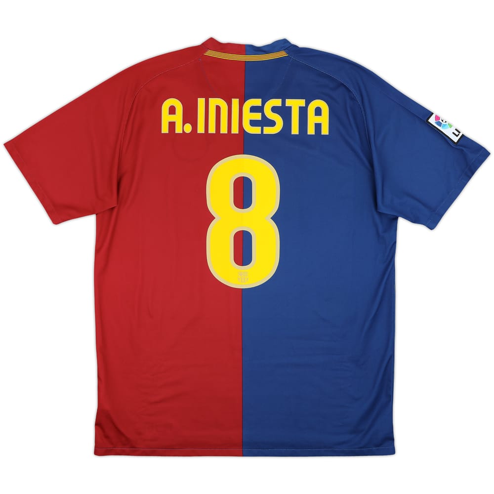 2008-09 Barcelona Home Shirt A.Iniesta #8 - 8/10 - (L)