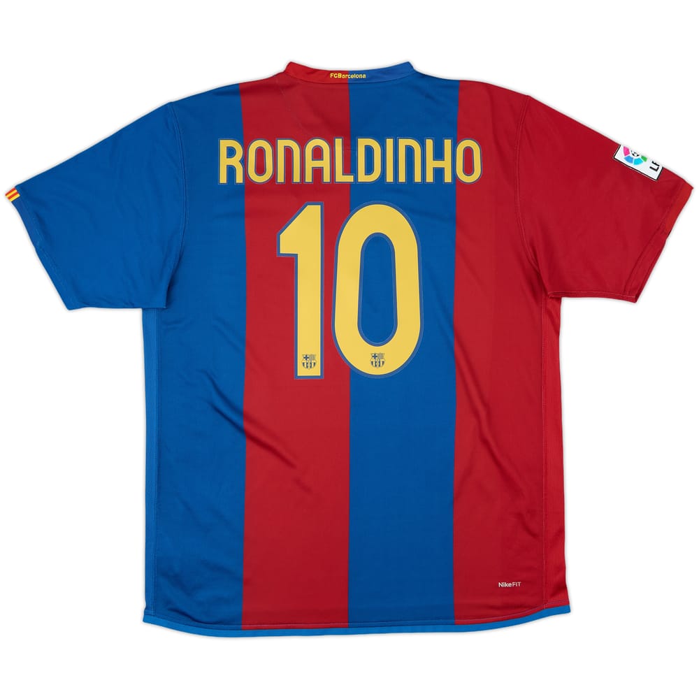 2006-07 Barcelona Home Shirt Ronaldinho #10 - 9/10 - (XL)